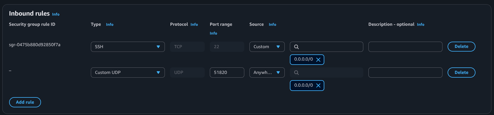 add security group