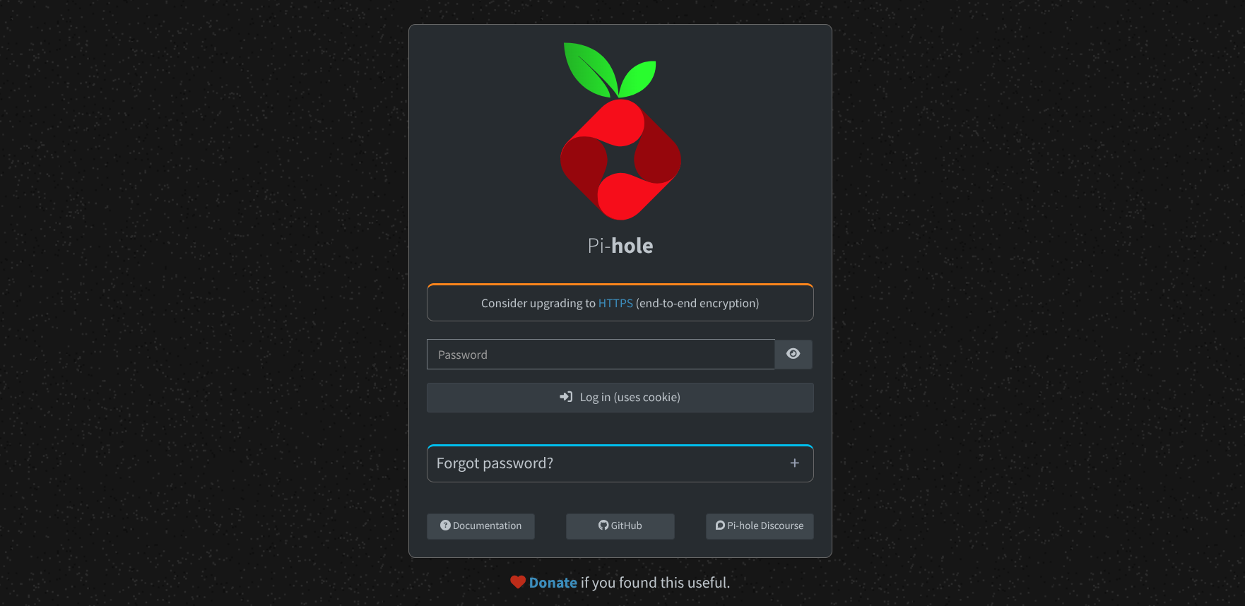 Pihole Login