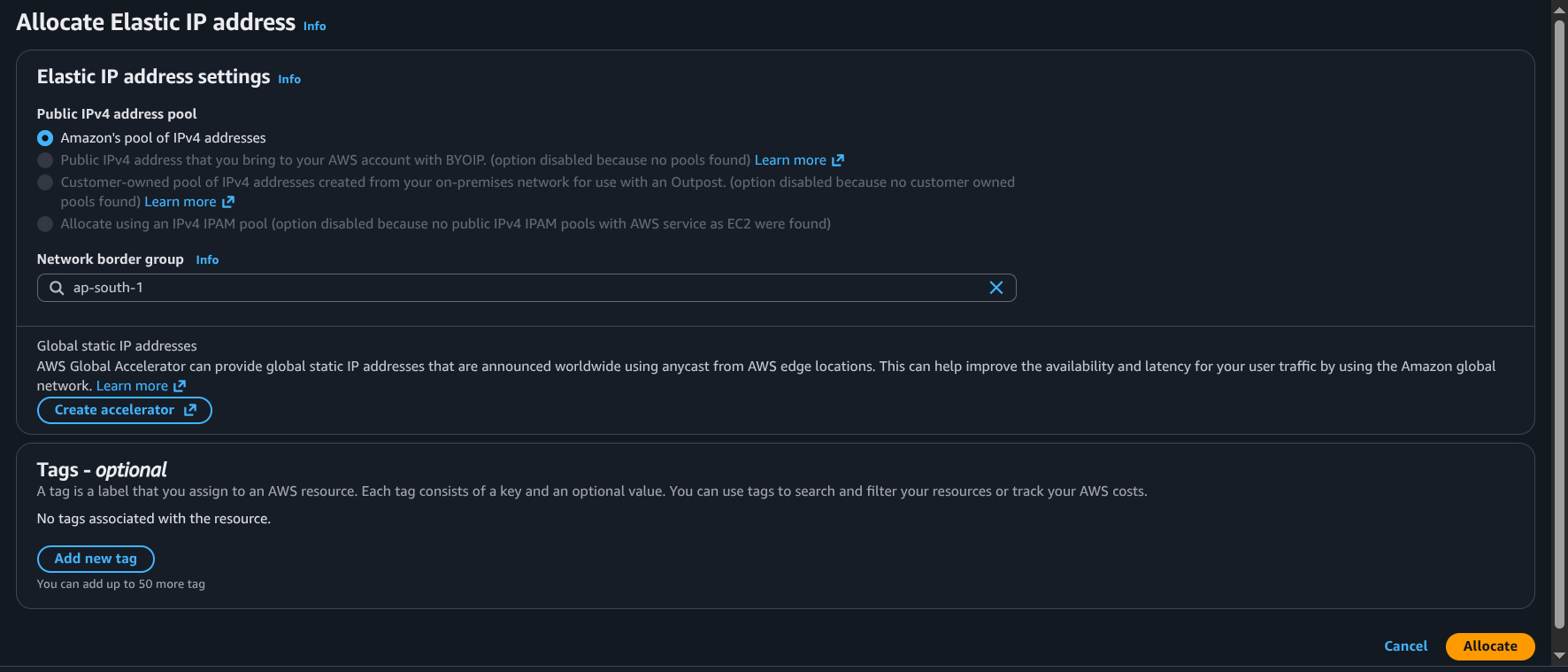 add elastic ip