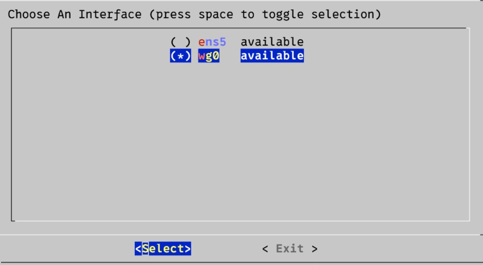 Interface wg0